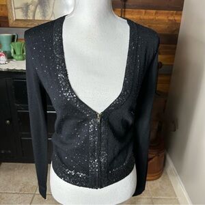 J.Crew Sequined Open Neck Sweater